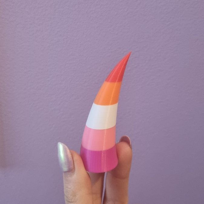 Pride flags horns accessory with headband options, 3d printed
