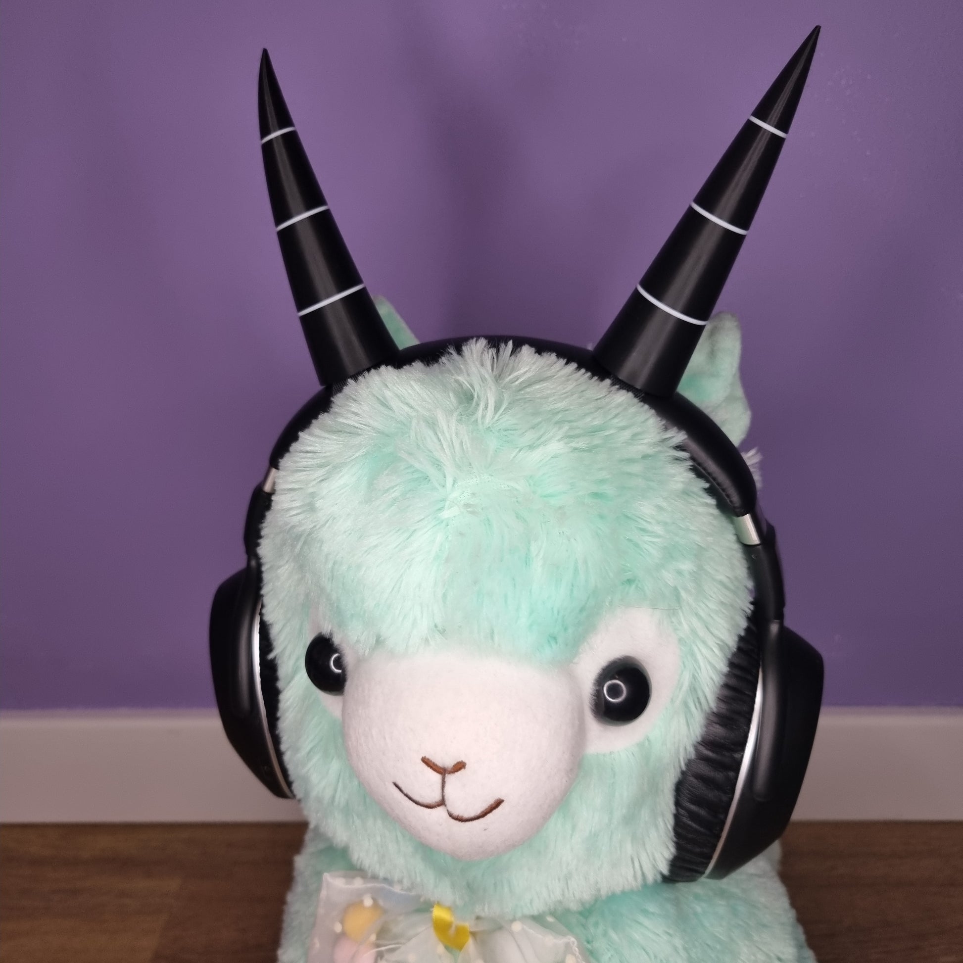 Imp horns accessory for headset inspired by Millie from Helluva Boss