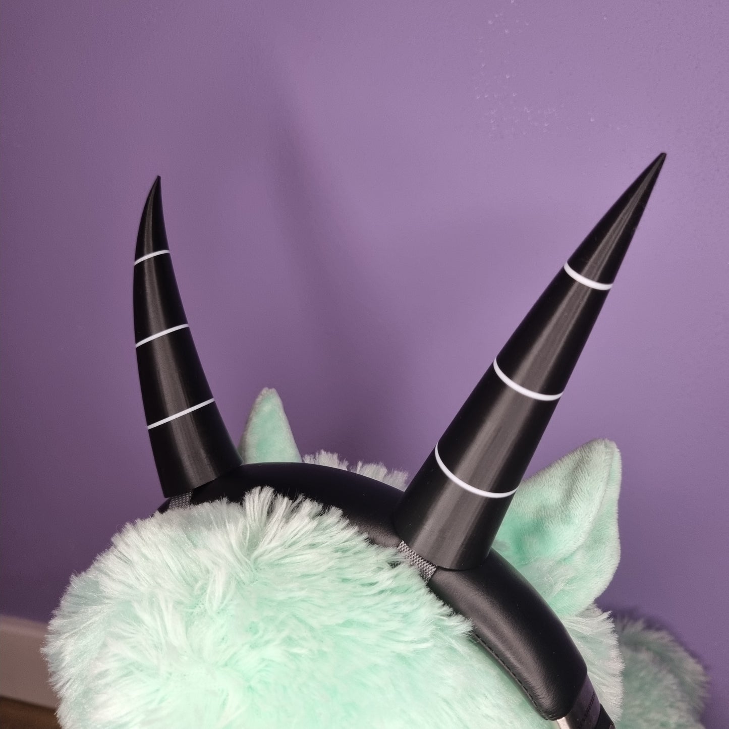 Imp horns accessory for headset inspired by Millie from Helluva Boss