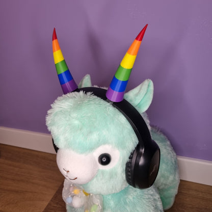 Headset accessory: 3d printed pride lgbtq+ horns