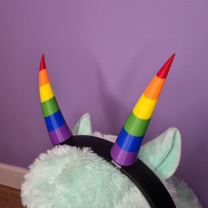 Headset accessory: 3d printed pride lgbtq+ horns