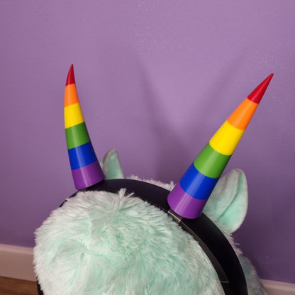 Headset accessory: 3d printed pride lgbtq+ horns