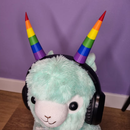 Headset accessory: 3d printed pride lgbtq+ horns