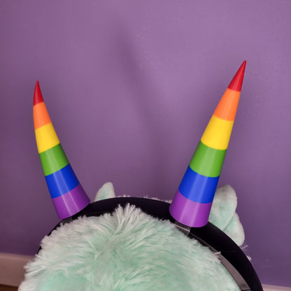 Headset accessory: 3d printed pride lgbtq+ horns