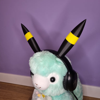 Headset accessory: black & yellow (or blue) cosplay ears