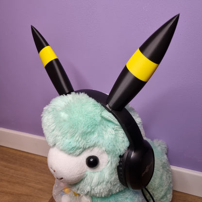 Headset accessory: black & yellow (or blue) cosplay ears