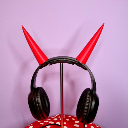 Headset accessory: 3d printed devil horns