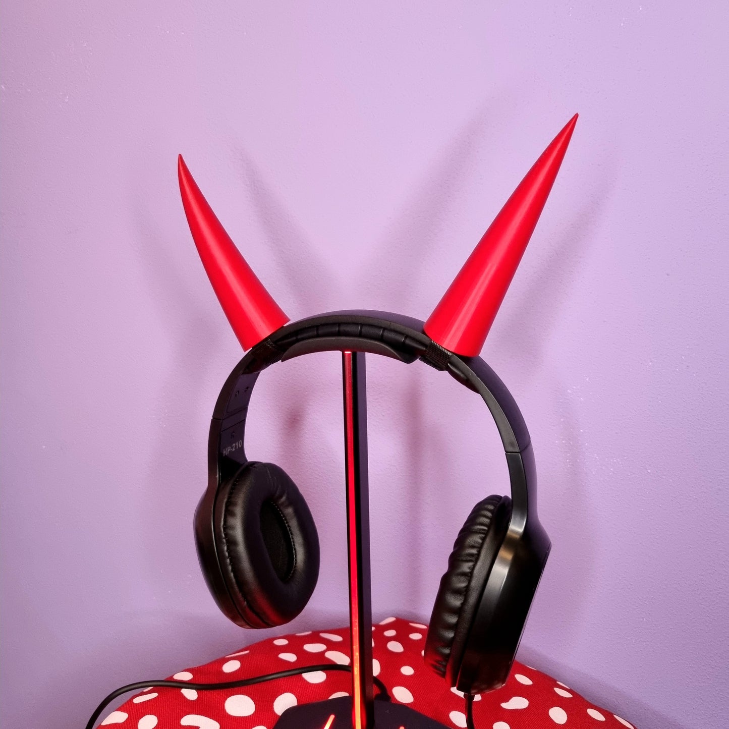 Headset accessory: 3d printed devil horns