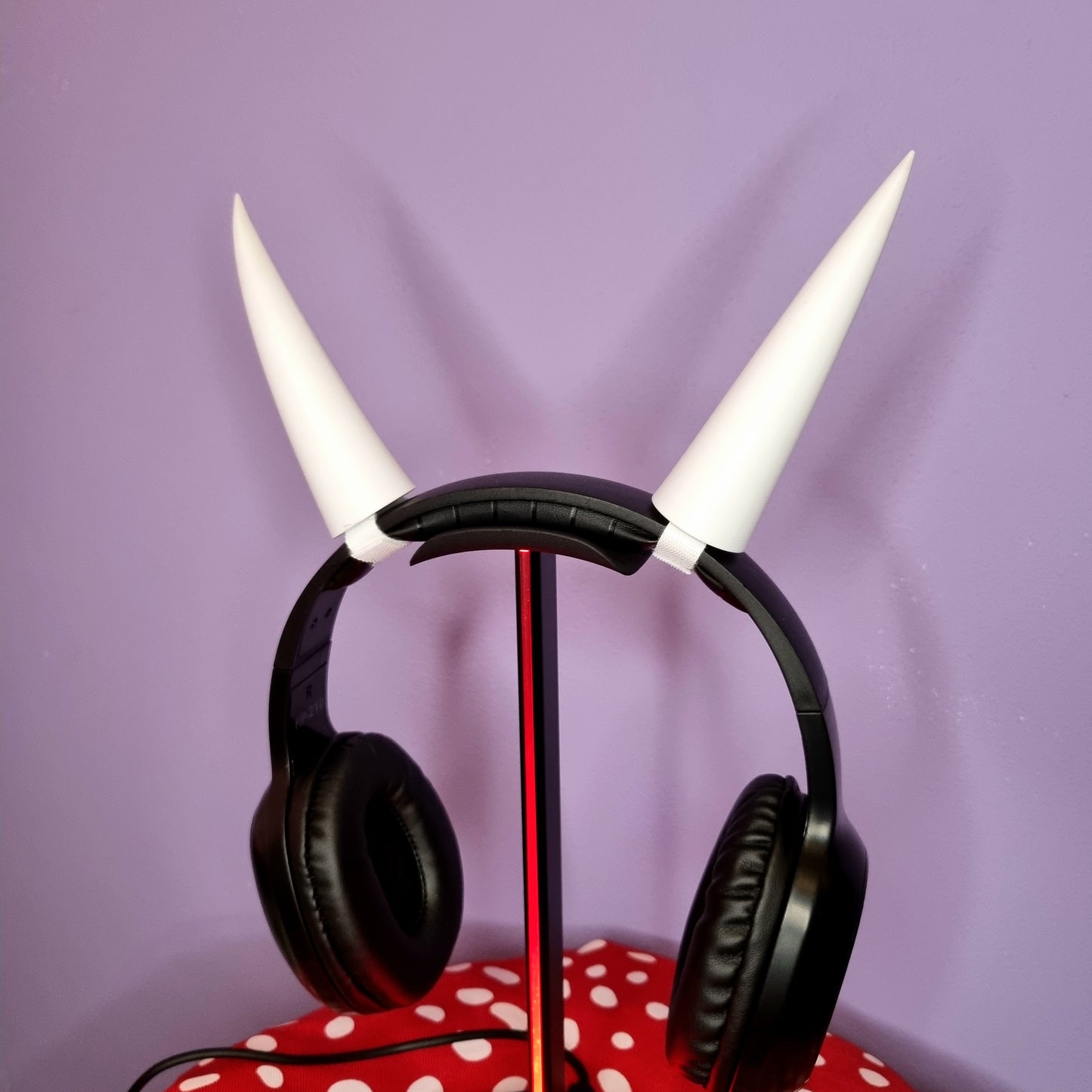 Headset accessory: 3d printed devil horns