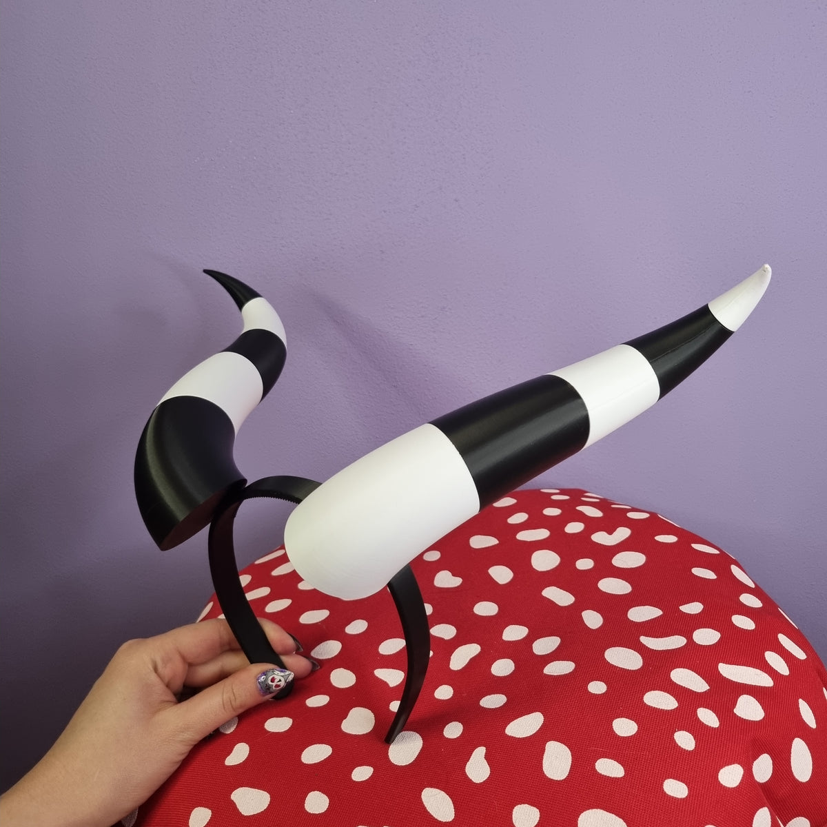 Customizable 3d printed imp cosplay horns on a headband! – Spicy Cat Crafts