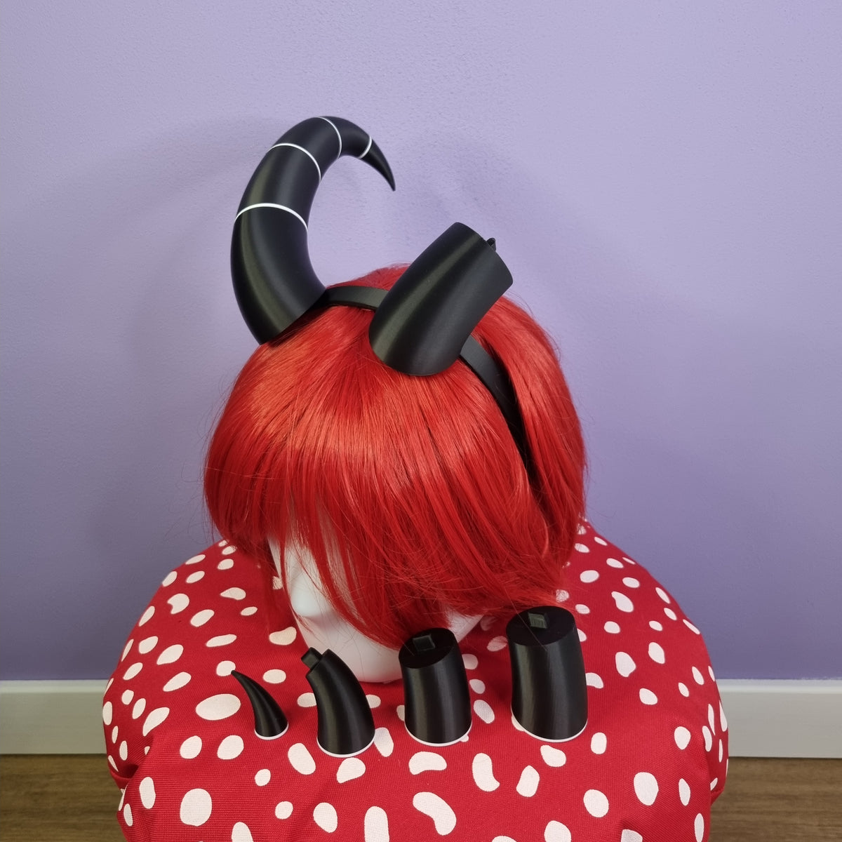 Customizable 3d printed imp cosplay horns on a headband! – Spicy Cat Crafts