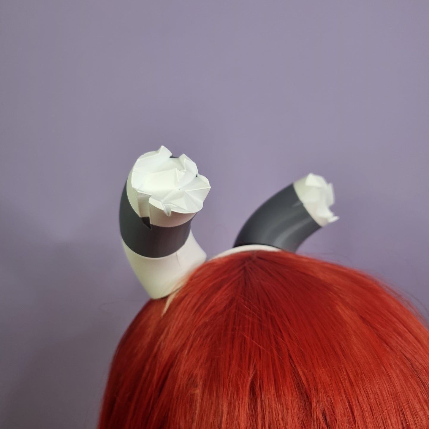 Broken / cracked 3d printed imp cosplay horns