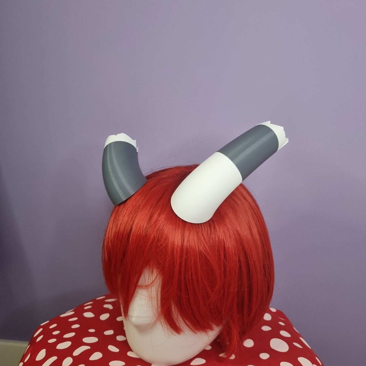 Broken / cracked 3d printed imp cosplay horns