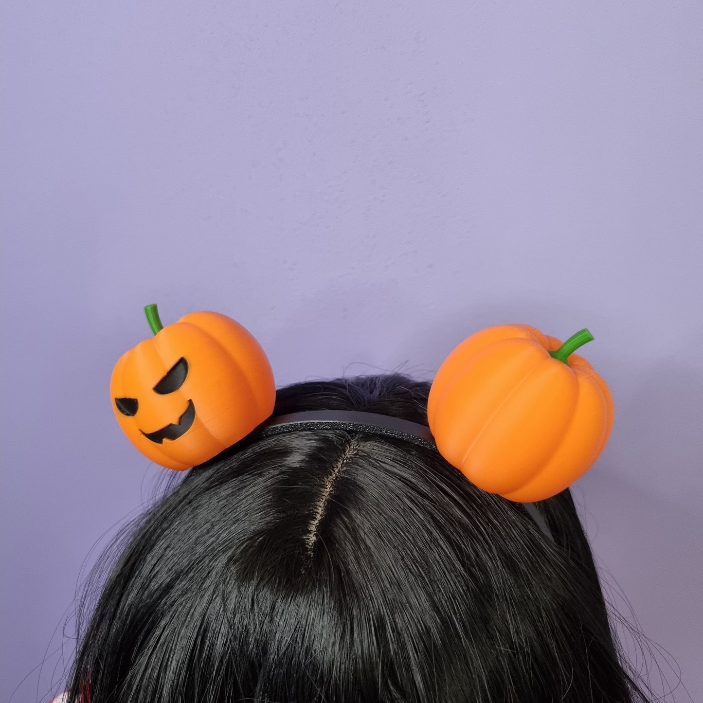 Pair of halloween pumpkins on headband