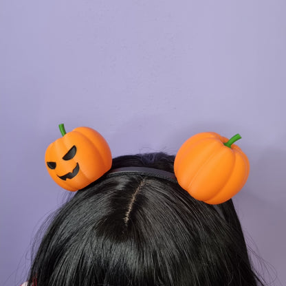 Pair of halloween pumpkins on headband