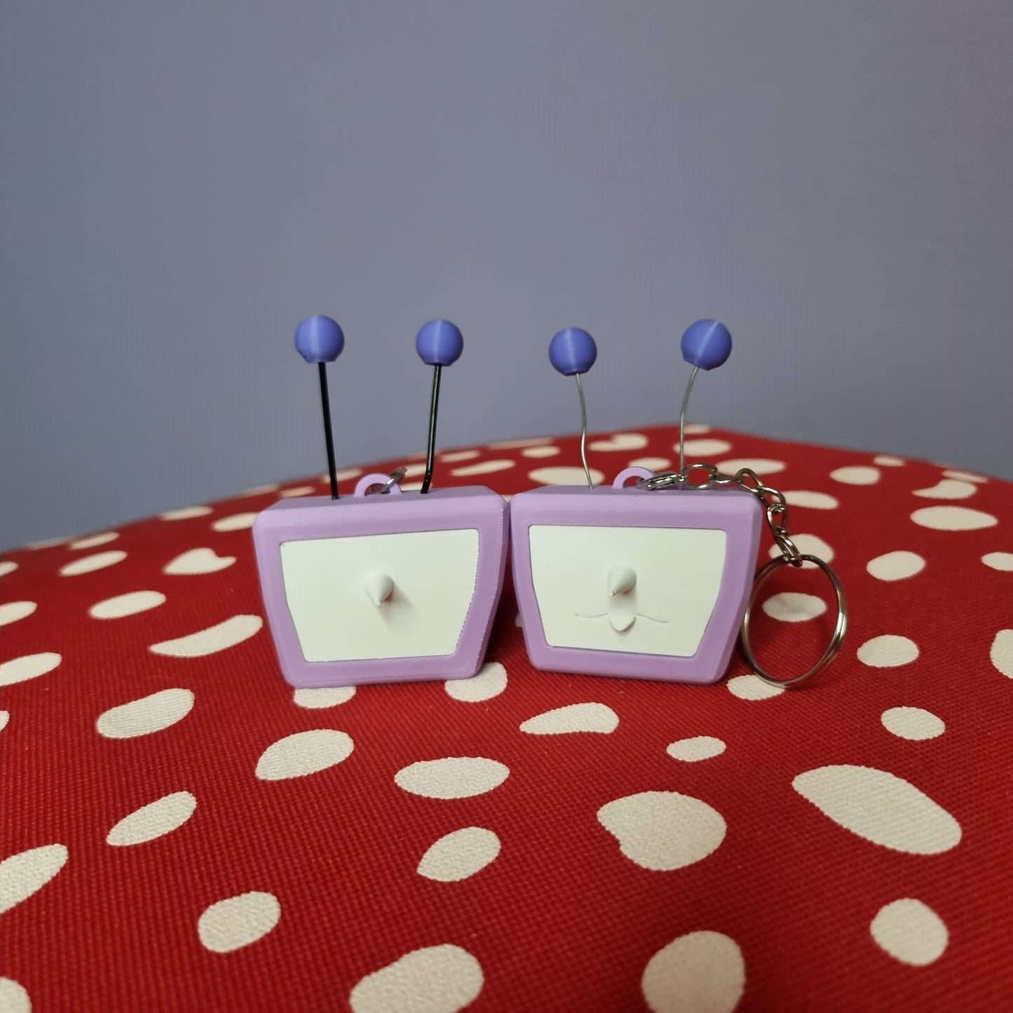 Tenna inspired keychain with swappable face