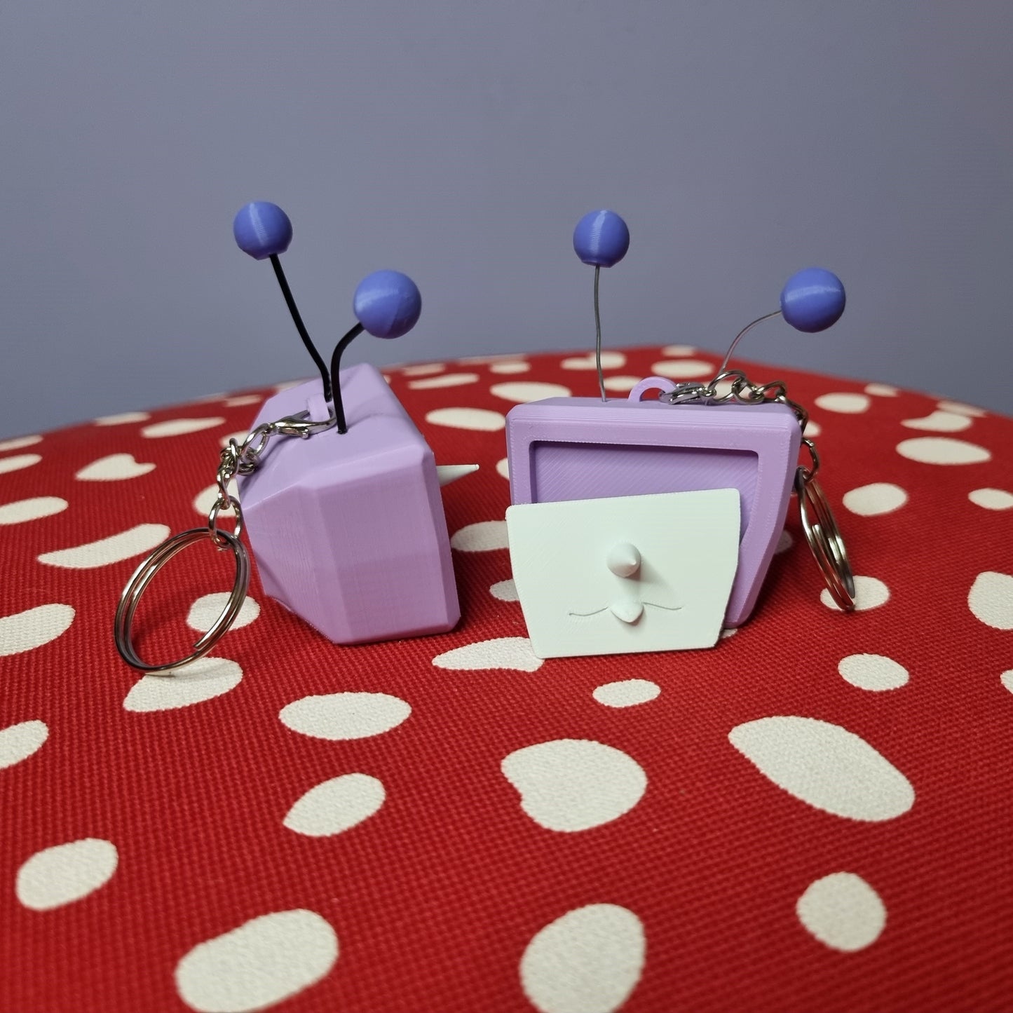 Tenna inspired keychain with swappable face