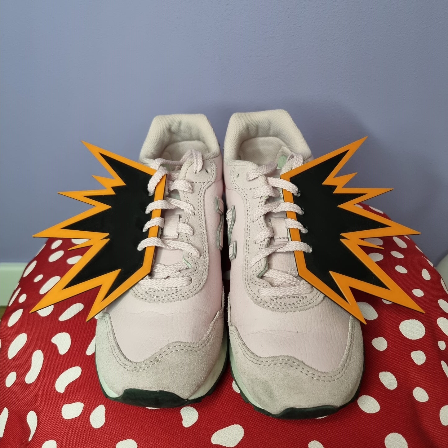 Bakugo inspired shoelace attachments