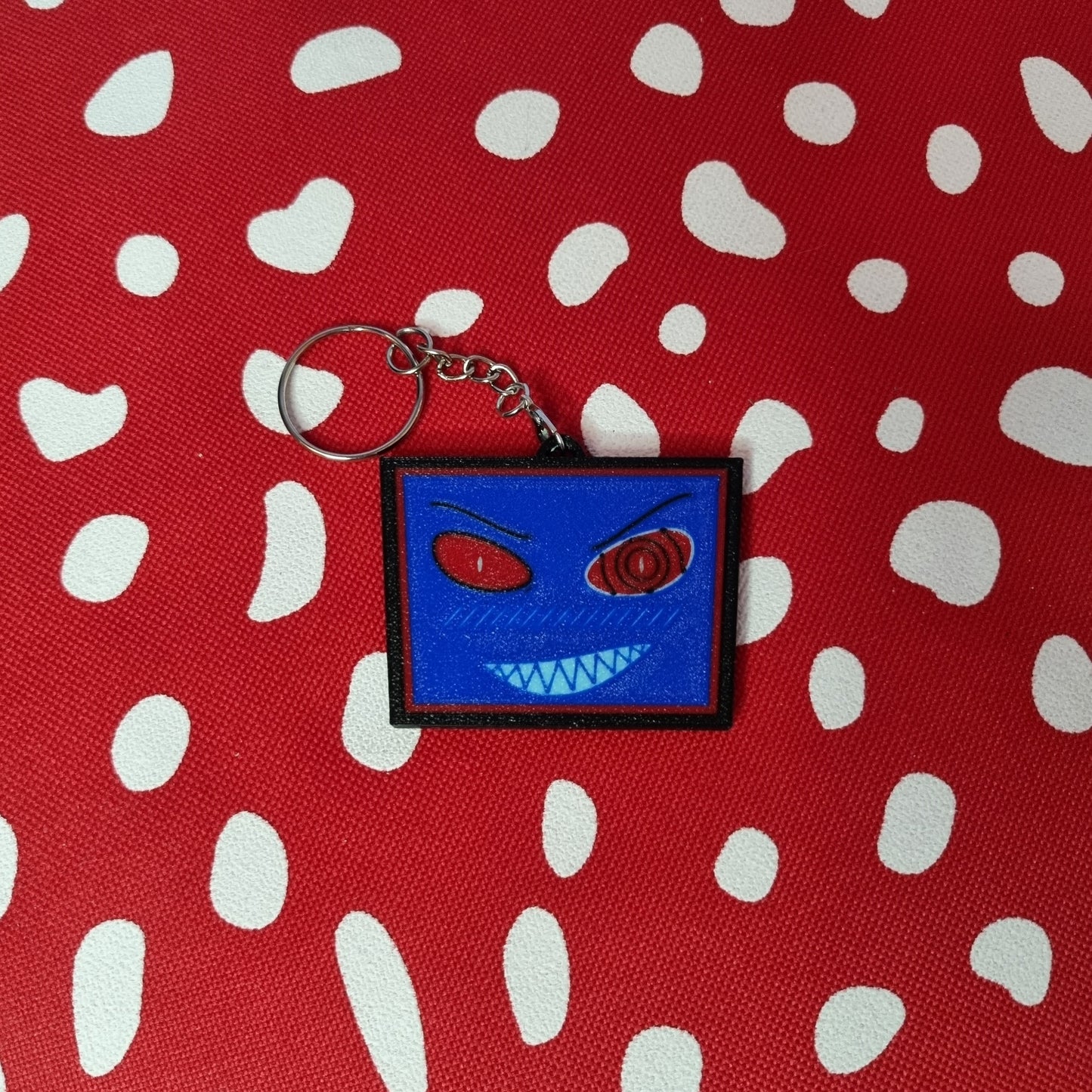 Vox inspired keychain, tv head accesory