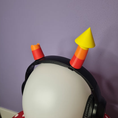 Headset accessory: Cosplay sagittarius troll horns