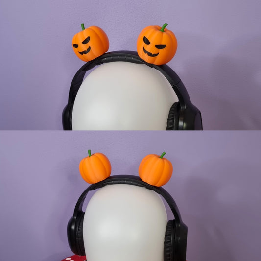 Headset accessory: pair of halloween pumpkins