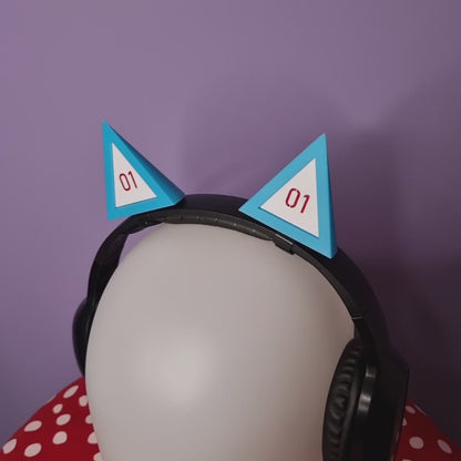 Headset accessory: cat (neko) ears, vocal mascots themed